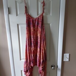 ALLOY Red and Purple Patterned Dress
